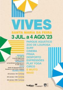 Campo de Férias Vives 2023 - as candidaturas a este programa vão decorrer entre os dias 1 a 15 de junho, na Plataforma SIGA.