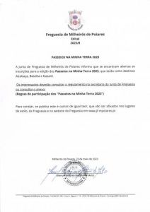 EDITAL 8/2023 - Passeios na Minha Terra 2023