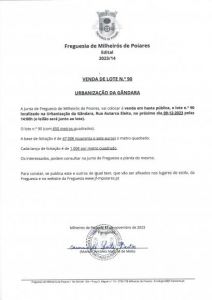 EDITAL 14/2023 - Apresentação de Propostas - Venda de Lote n.º 90