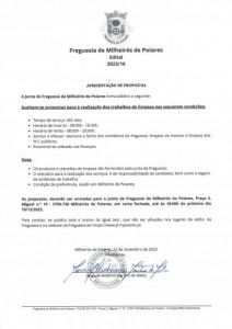 EDITAL 16/2023 - Apresentação de Propostas