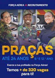 Oferta de emprego - Força Aérea - Candidaturas até 13 de Março de 2025