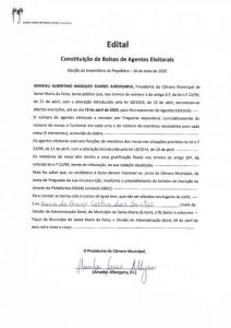 EDITAL - Constituição de Bolsas de Agentes Eleitorais - Eleição da Assembleia da República - 18 de maio de 2025