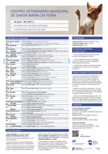 Campanha de vacinação antirrábica e identificação eletrónica de cães 2025 - 30 junho em Milheirós de Poiares - 9h30