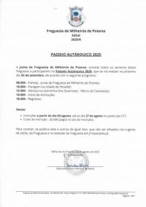 EDITAL 2025/8 - PASSEIO ATÁRQUICO 2025