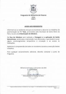 Aviso aos Residentes