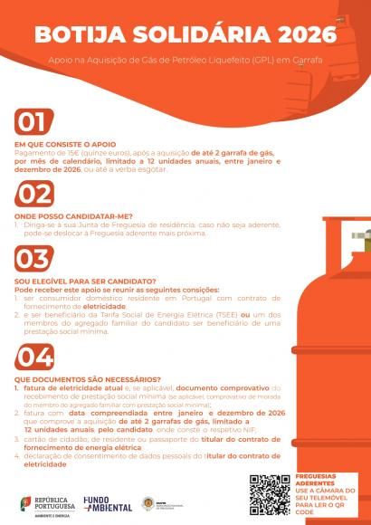 Aviso - Botija Solid&aacute;ria 2026 - Apoio na Aquisi&ccedil;&atilde;o de g&aacute;s de Petr&oacute;leo Liquefeito (GPL) em Garrafa