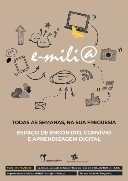 Programa E-mili@ 2026/27 - Polo da Biblioteca de Milheir&oacute;s de Poiares - ter&ccedil;as-feiras - 09h30-11h30