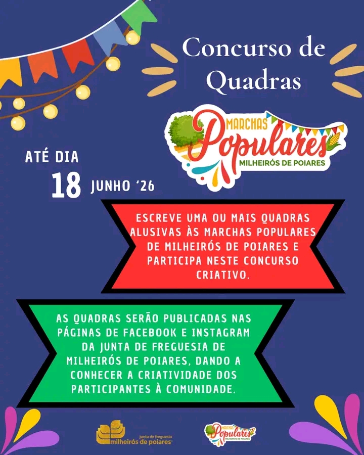 Concurso de Quadras - Marchas Populares 2026 - at&eacute; dia 18 junho 2026