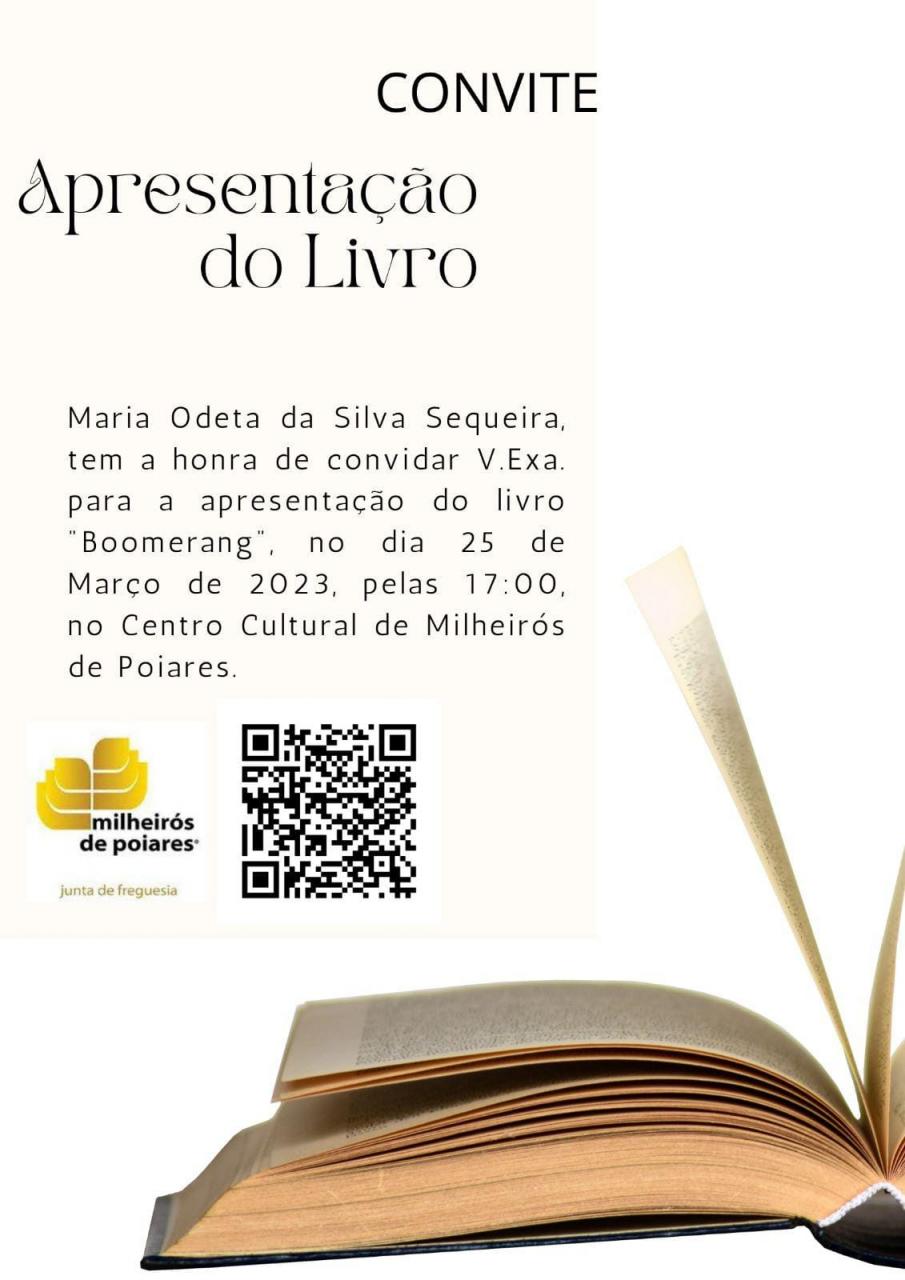 Convite - Apresentação do Livro  - "Boomerang"