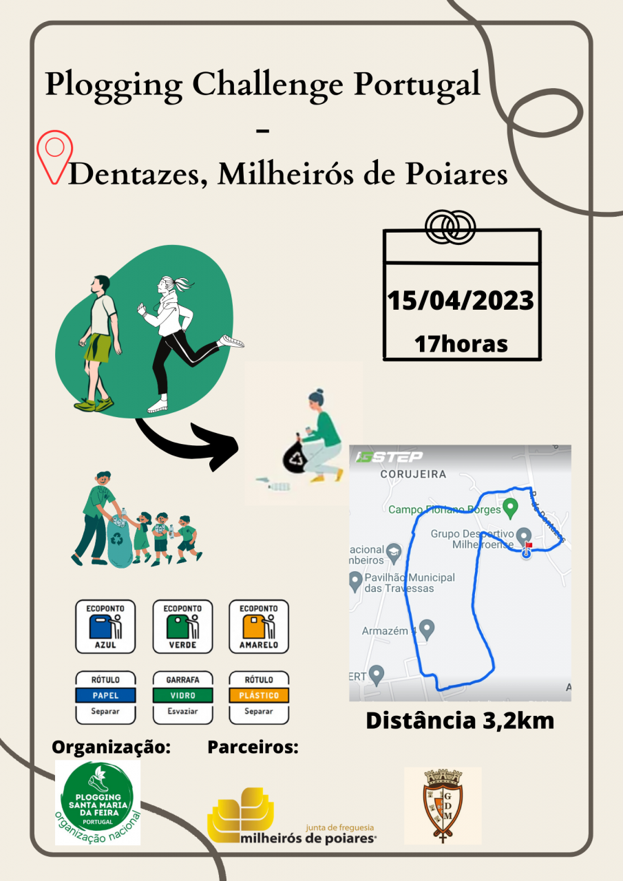 Plogging Challenge Portugal - participação da freguesia de Milheirós de Poiares
