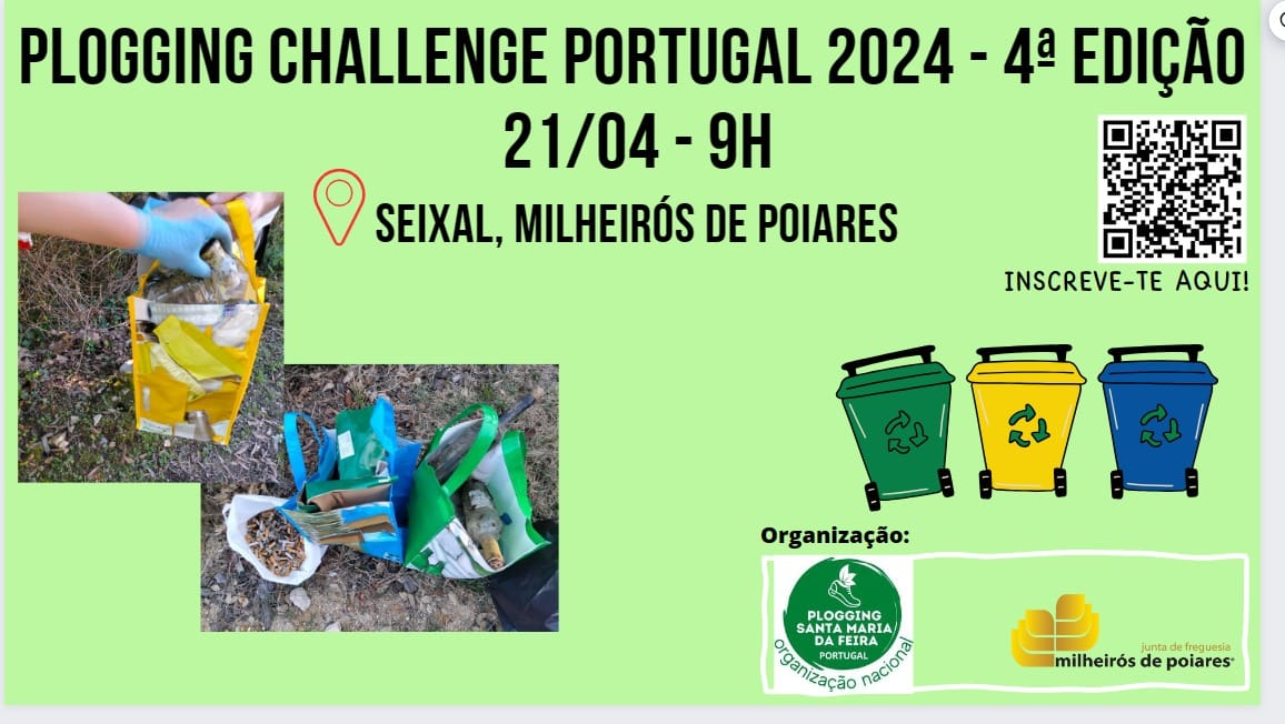 PLOGGING CHALLENGE PORTUGAL 2024 - 21 abril 2024 - 9:00h - seixal, Milheirós de Poiares