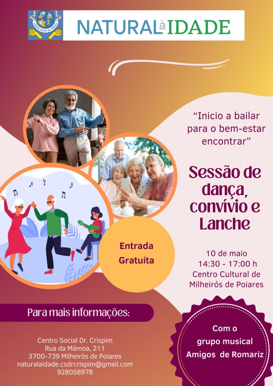 1ª Sessão - NaturalàIdade - Entrada Gratuita - Sessão de Dança, Convívio e Lanche