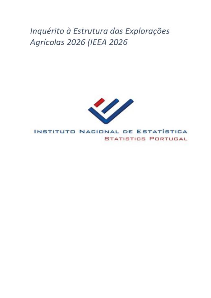 INE - Inqu&eacute;rito &agrave; Estrutura das Explora&ccedil;&otilde;es Agr&iacute;colas 2026 (IEEA 2026)
